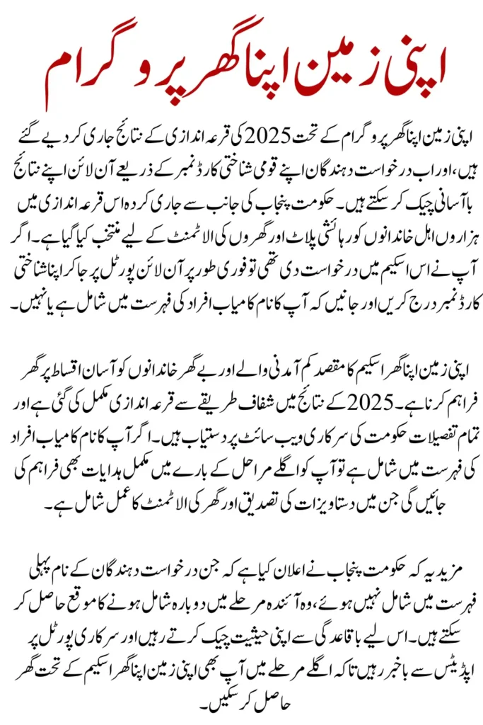 AZAG Punjab Balloting Result 2025 – Check Your CNIC Status & Winner List